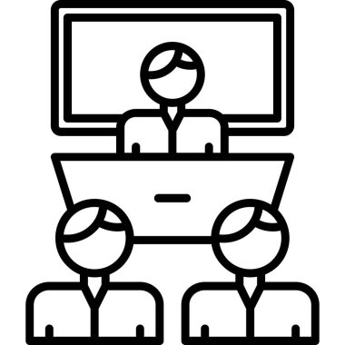 İş adamları grup simgesi, anahat stili