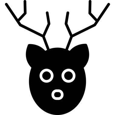 geyik simgesi vektör illüstrasyonu