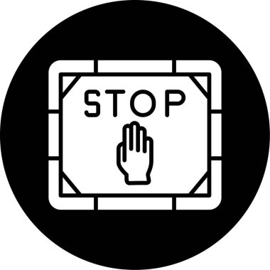 Kes şunu. Web simgesi basit illüstrasyon