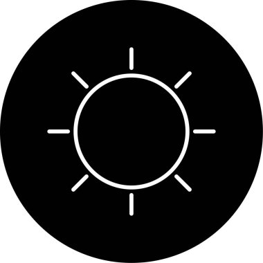 Vektör güneş simgesi illüstrasyonu