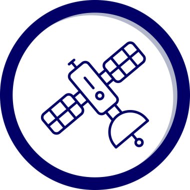 Uydu simgesinin vektör illüstrasyonu