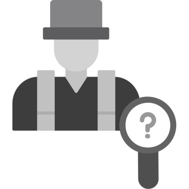 Dedektifle vektör düzlüğü simgesi