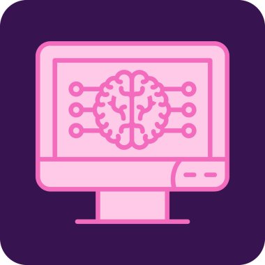 Beyin ikonu. modern düz biçim tasarımı