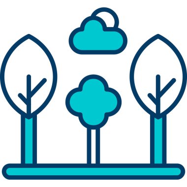 ağaç simgesi vektör illüstrasyonu