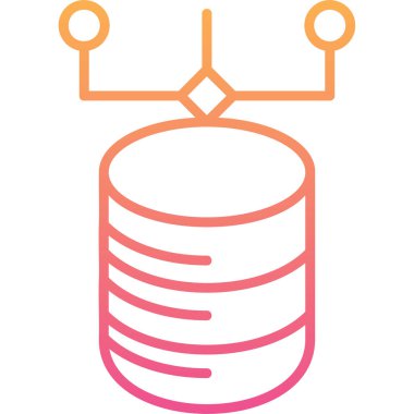 veri veritabanı simgesi vektör illüstrasyonu