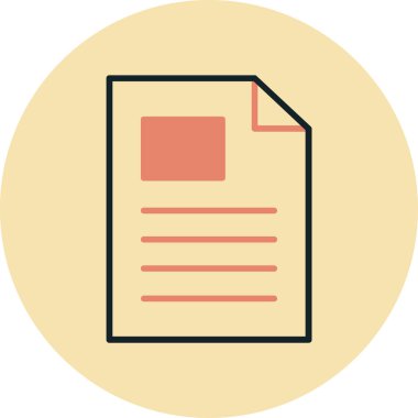 Belge vektör simgesi modern basit vektör illüstrasyonu