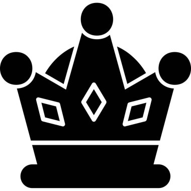 Taç. Web simgesi basit illüstrasyon