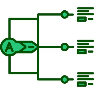 Devre kartı simgesi. Web için yeşil devre vektör simgesinin düz çizimi