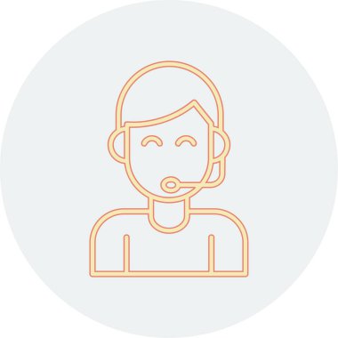 Yüz simgesi olan avatar adam, vektör illüstrasyonu