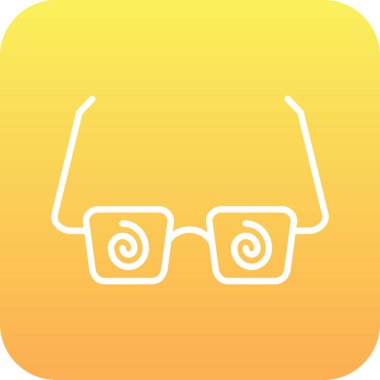 Web ve mobil uygulaması tasarımı, gözlük logo kavramı için beyaz arka plan üzerinde izole gözlük simge vektör