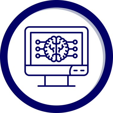 Beyin. Web simgesi basit tasarım