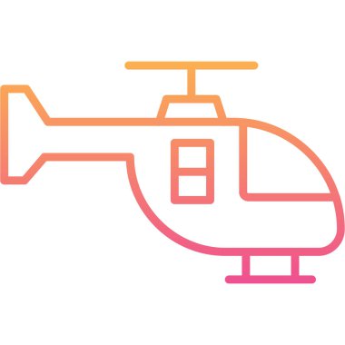 Helikopter simgesi vektör illüstrasyonu