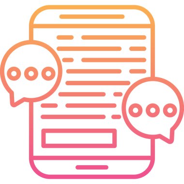 Konuş. Web simgesi basit illüstrasyon