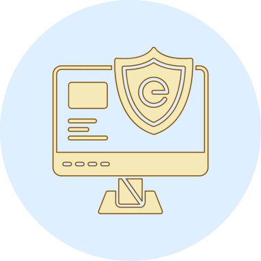 Internet koruma simge vektör çizim