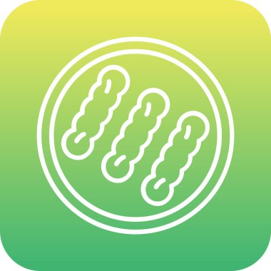 Benzersiz kapsül vektör çizgisi simgesi