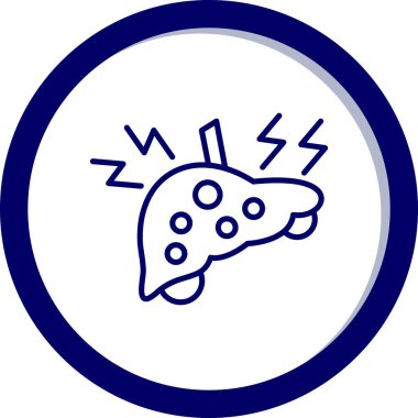 Pizza simgesi, vektör illüstrasyonu