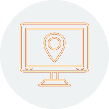 konum simgesi vektör illüstrasyonu