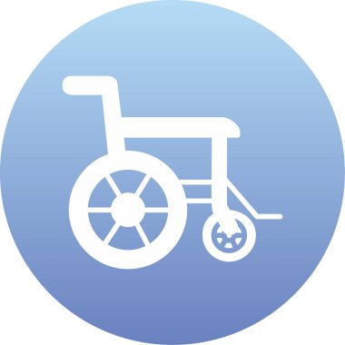tekerlekli sandalye ikonu vektör illüstrasyonu
