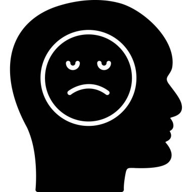 Üzgün adam vektör simgesi