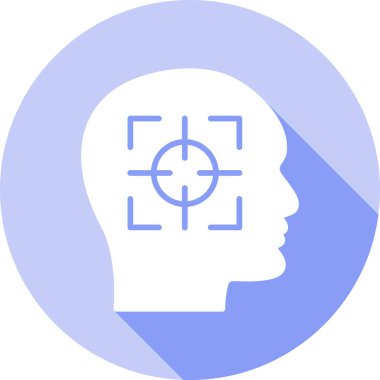 Beyin. Web simgesi basit illüstrasyon