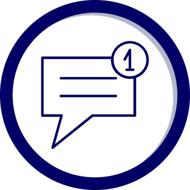 Mesaj var. Web simgesi basit illüstrasyon