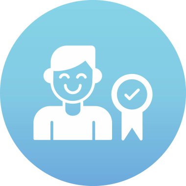 rozet vektör simgesi modern basit illüstrasyon