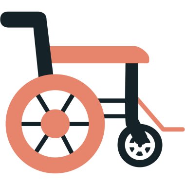 Engelli düz vektör simgesi