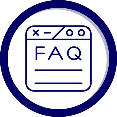 Faq işaret simgesinin vektör illüstrasyonu