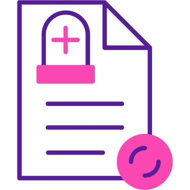 Belge. Web simgesi basit illüstrasyon