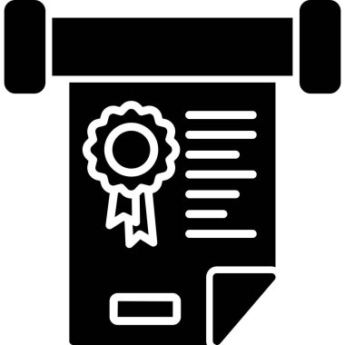 diploma simgesi, vektör çizimi