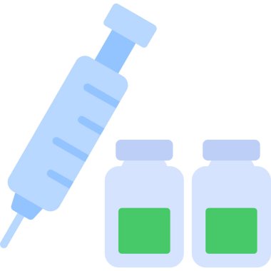 Enjeksiyon. Web simgesi basit illüstrasyon