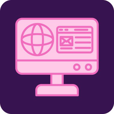 Web sayfası simgesi, vektör illüstrasyonu