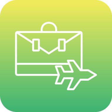 Evrak çantası ve uçak simgesi tasarımı