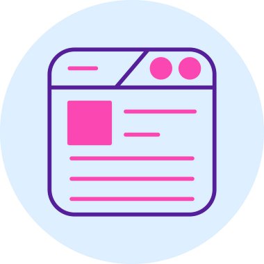 Web simgesinin vektör illüstrasyon simgesi