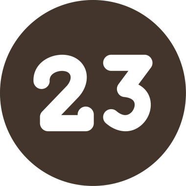 24 saat glyph simgesi. Bu düz yuvarlak sembol kahverengi arkaplan üzerinde gri ve beyaz renk kullanır.