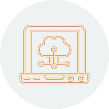 bulut hesaplama simgesi, vektör illüstrasyonu