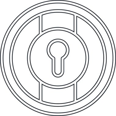 anahtar kilit simgesi ana hat biçiminde