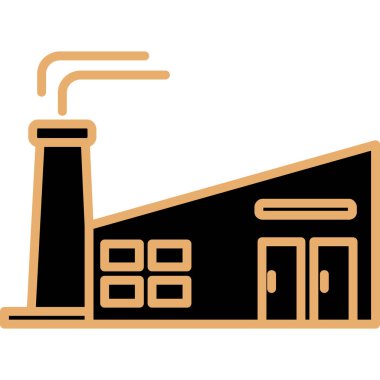 Fabrika ikonu. vektör illüstrasyonu