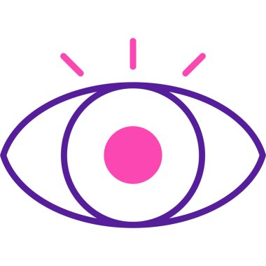 Göz simgesinin vektör illüstrasyonu