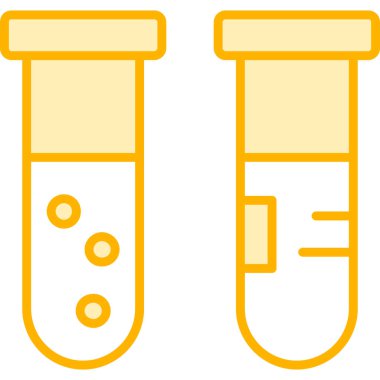 test tübü simgesi, basit vektör illüstrasyonu