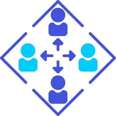 takım çalışması ikon vektör illüstrasyonu