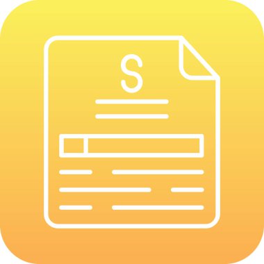 belge simgesi vektör illüstrasyonu