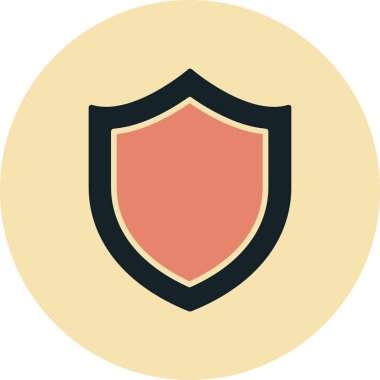 kalkan düz vektör simgesi