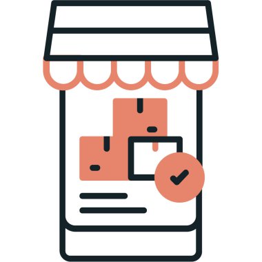 çevrimiçi depolama vektör simgesi