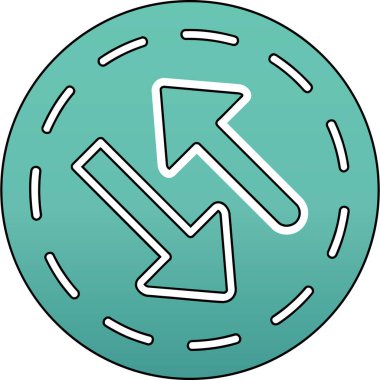 Çemberde bir harfin simgesi