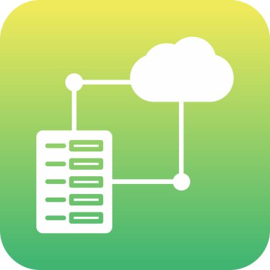 Sunucu simgesi soyut arkaplanda izole edildi