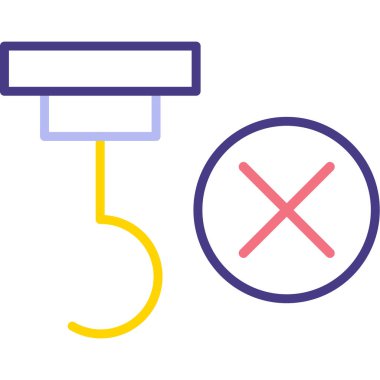 Sigara içmek yok. Web simgesi basit illüstrasyon