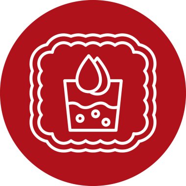 Bir mum simgesinin vektör illüstrasyonu