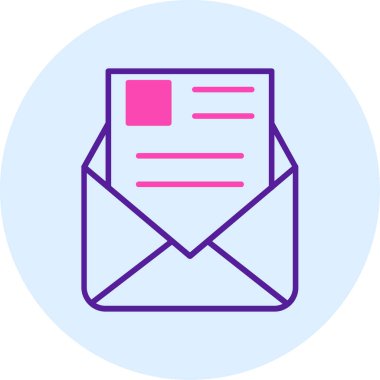 E-posta. Web simgesi basit illüstrasyon