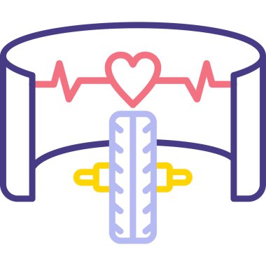 Steteskoplu bir tıbbi sistemin modern simgesi
